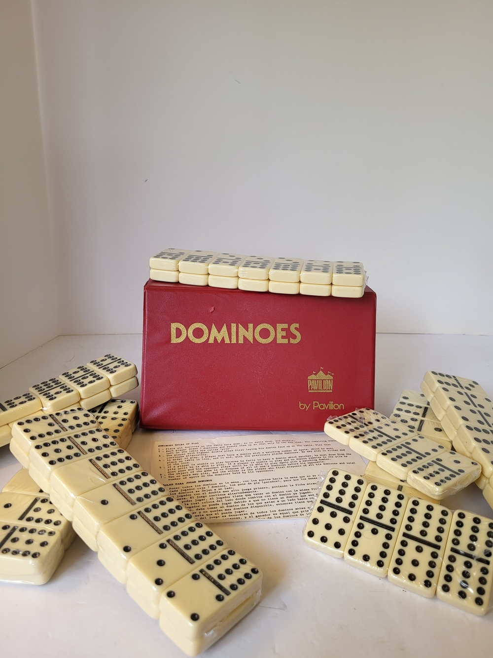 1992 Pavilion Dominoes Double- 12 Factory Sealed Tiles 91pc